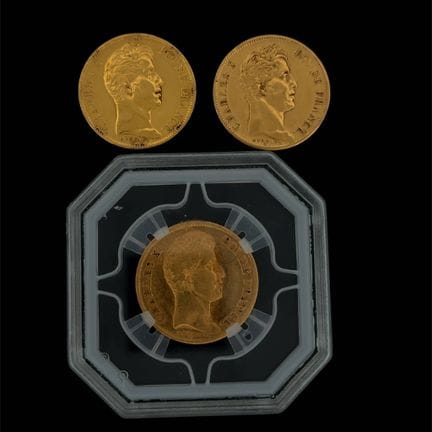 Carlo X 
Set di 3 monete da 40 franchi d'oro, 2° t