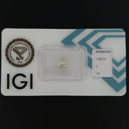 Diamante sigillato, taglio brillante, del peso di 
