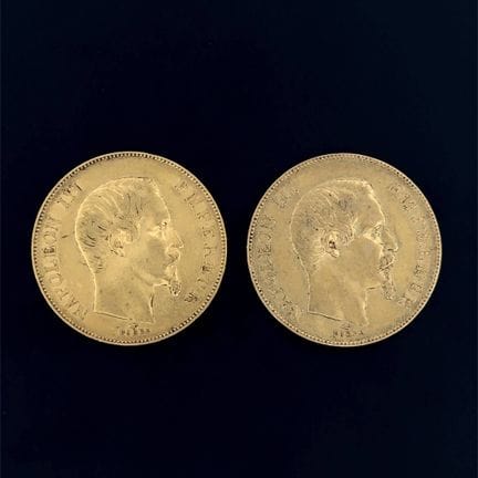 Napoleone III - Set di 2 monete da 50 franchi del 