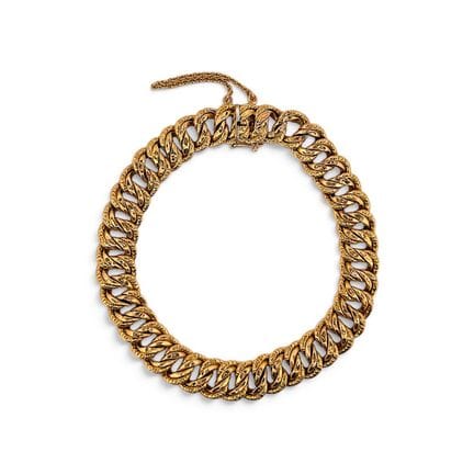 Bracciale in oro giallo (750) con maglia americana