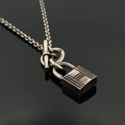 HERMES 
Collana "Cadenas Kelly" in argento (925). 