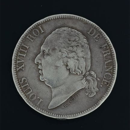 Louis XVIII
Essai de 5 francs au buste nu, 1815 pa