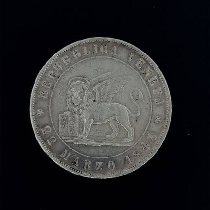ITALIA
Venezia 
Governo provvisorio 
5 lire argent