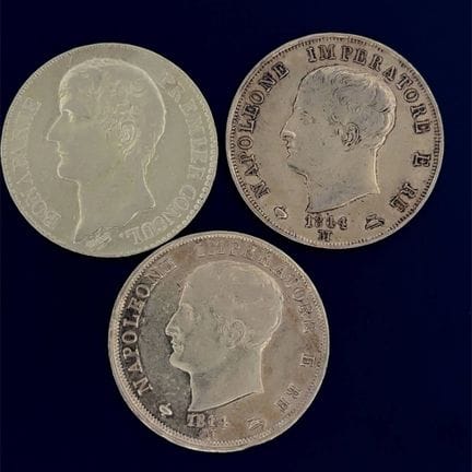 Set di 3 monete d'oro da 40 franchi:
-Consolato: 4