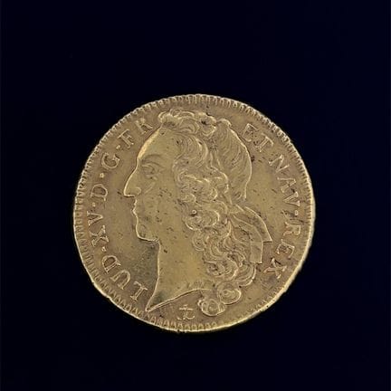 Luigi XV 
Doppio luigi d'oro con fascia - 1744 &am