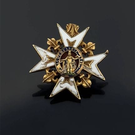 Croce dell'Ordine di San Luigi in oro bianco (750)