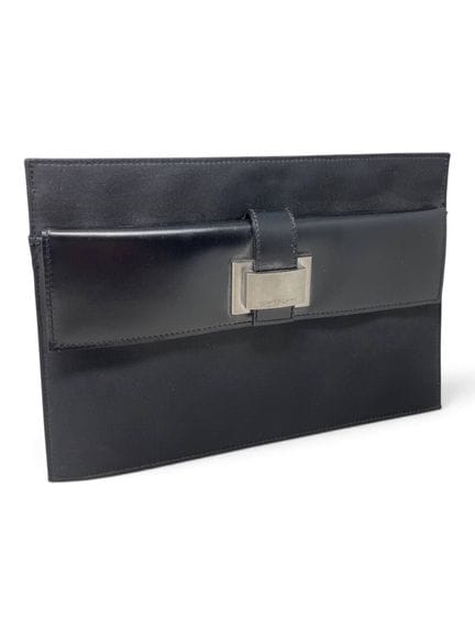 MONTBLANC 
Handtasche aus Nylon und schwarzem Lede