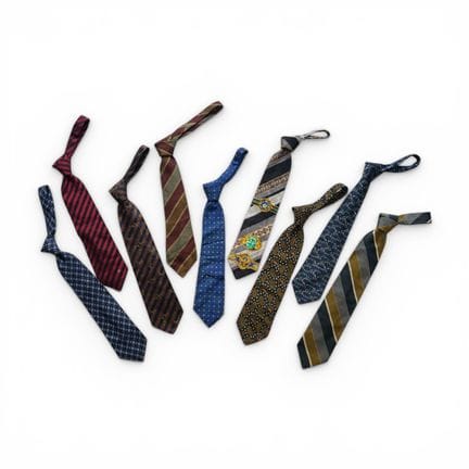 Set di 8 cravatte di Lagerfeld, Lanvin, Rykiel Hom