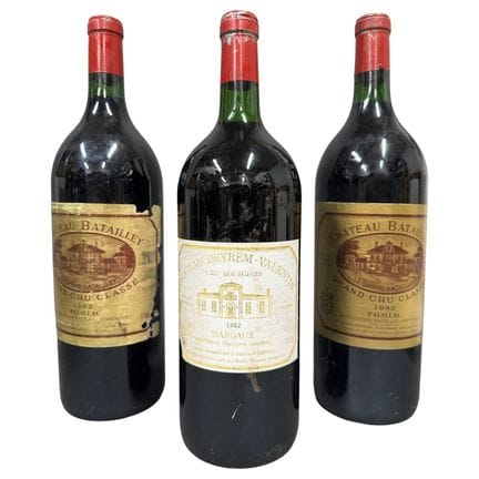 3 magnums BORDEAUX DIVERS, 1982 (2 Ch. Batailley 1