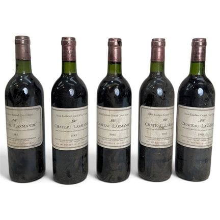 5瓶拉曼德酒庄1983年圣埃米利永特级园红葡萄酒（其中1瓶瓶盖受损）