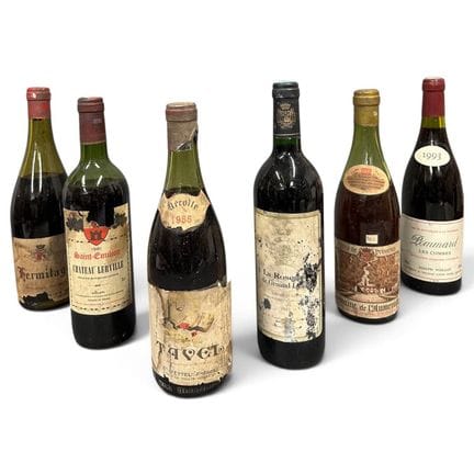 6 bouteilles DIVERS  (1 Joseph Voillot Pommard "le