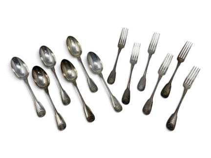 Ensemble de 6 fourchettes et 6 cuillère à potage e