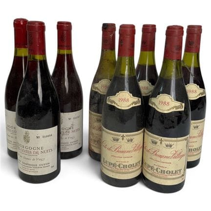 8 bouteilles BOURGOGNE DIVERS,   (3 Hautes Côtes d