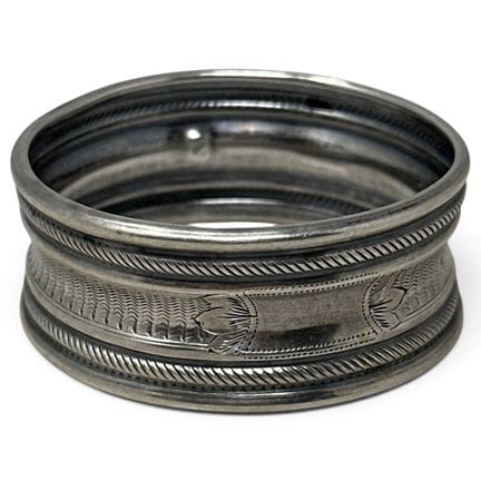 Rond de serviette en argent (800 min.) à décor gui