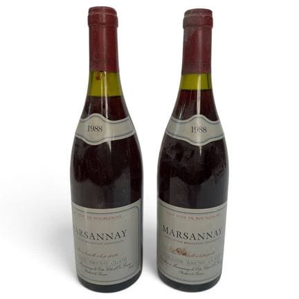 2 bouteilles MARSANNAY Bruno Clair 1988 (1 TLB)
