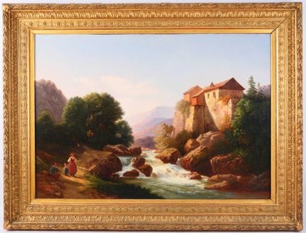 Scuola francese del XIX secolo
Paesaggio animato l