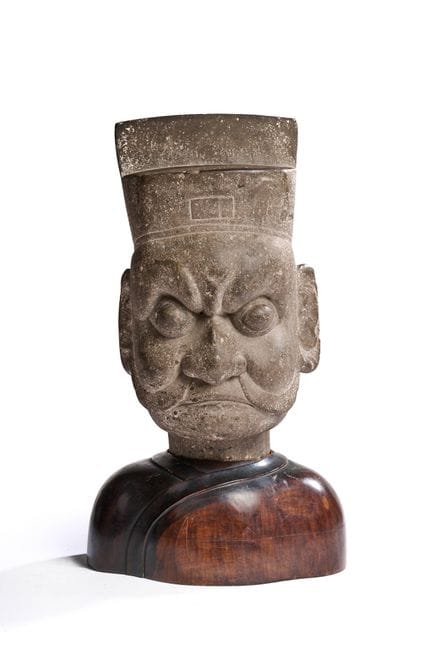 CINA - XIX secolo
Testa di divinità taoista in gre