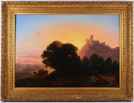 Scuola francese del XIX secolo
Paesaggio con rovin