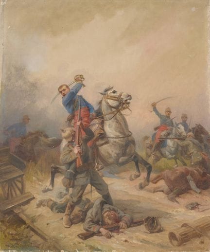 SICARD Nicolas, 1840–1920, 
Französische Reiter im