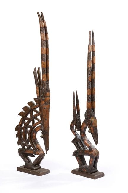 BAMANA (Bambara), Mali
Set di due maschere cimiere