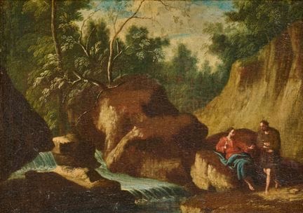 Scuola italiana del XVII secolo
Paesaggio con la t