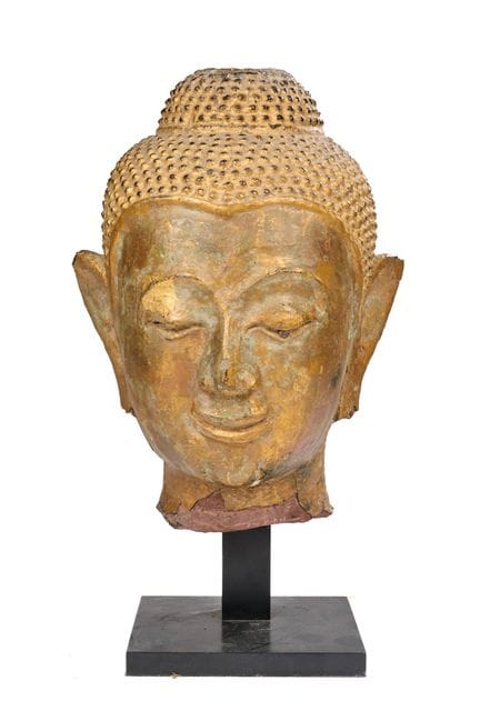 THAILANDIA - XVII secolo
Testa di Buddha in gres l