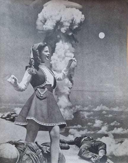 安克·斯潘-拉森（1917-2003）
《奥黛丽联盟》（拼贴照片）。
银盐相纸冲印。背面有墨水和铅笔