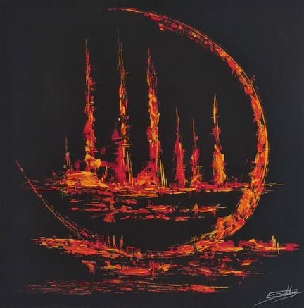 Erick DELAHAYE (1973) 
Das Gleichgewicht 
Acryl au
