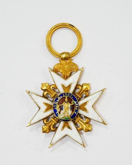 Croix en réduction de l’Ordre de Saint-Louis en or