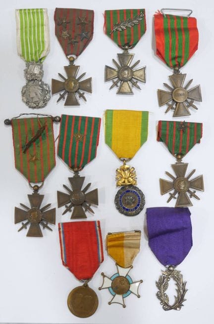 A lot consisting of eleven medals, crosses, and mi