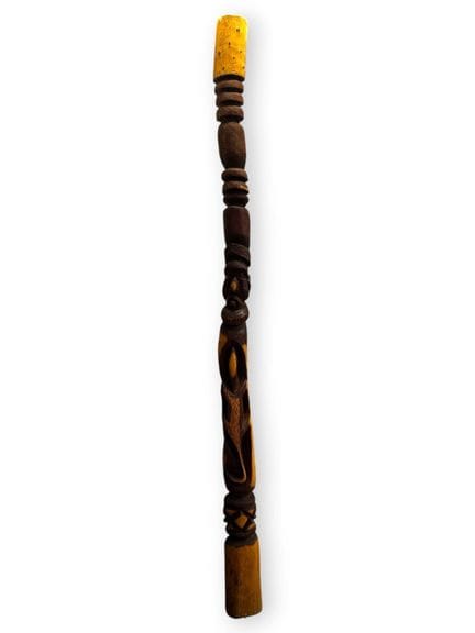 KANAK, New Caledonia, 
Kanak wooden hut post, carv