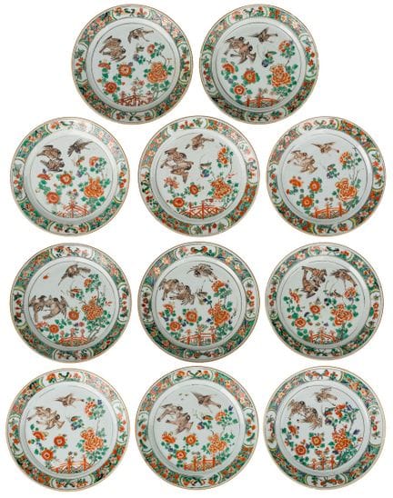 Once platos de la «Famille verte»

China, porcelan