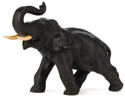 Figurine d'éléphant en bronze

Japon, période Meij