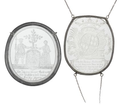 Dos discos tallados

Suiza, hacia 1768. Cristal in