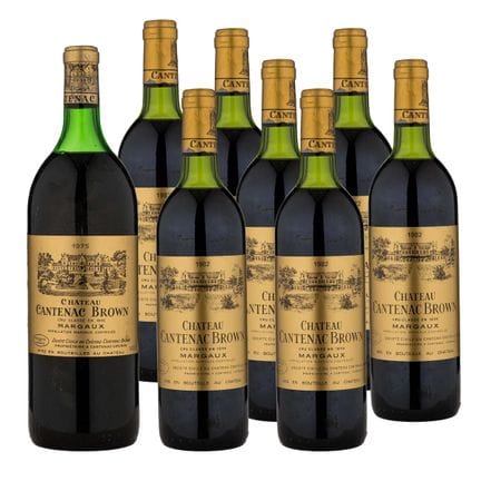 8 bouteilles de Château Cantenac Brown

1975 (1 ma
