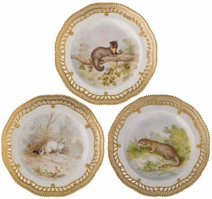 Trois assiettes « Fauna Danica »

Copenhague, XXe 