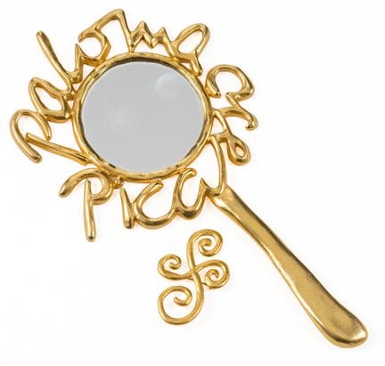 Miroir à main et broche « Paloma Picasso »

Métal 