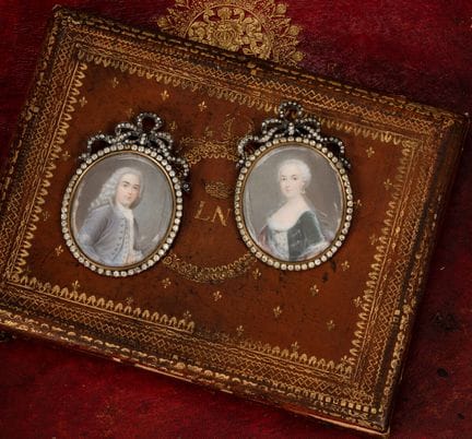 Paire de miniatures représentant von Graffenried e