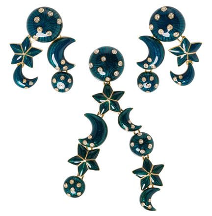 Pendentif et boucles d'oreilles « Christian Dior »
