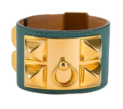 Bracelet en cuir « Hermès »

Bracelet en cuir vert