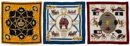Trois carrés en soie « Hermès »

1 « Couronnes ». 