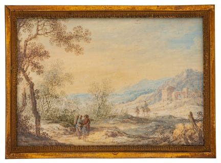 École française, fin du XVIIIe siècle.

Paysage de