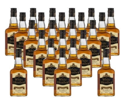 23 bouteilles de whisky écossais blended White Hea