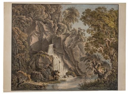 Lory Gabriel
1763 Bern 1840

Wasserfall mit Angler