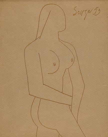 苏萨·弗朗西斯·牛顿（F.N. Souza）
1924年 果阿 — 2002年 孟买

《无题》。1