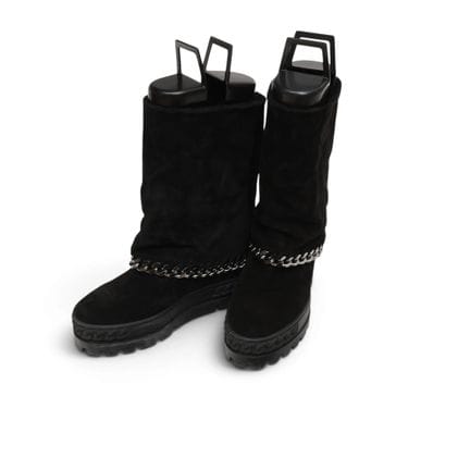 Casadei suede chain-link boots, circa. Showing som