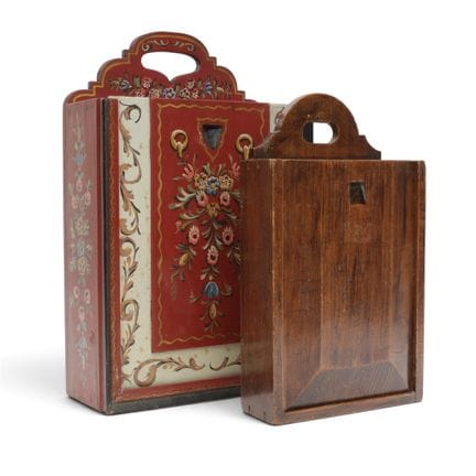 Painted Hindeloopen schoolbag, 20th century; This 