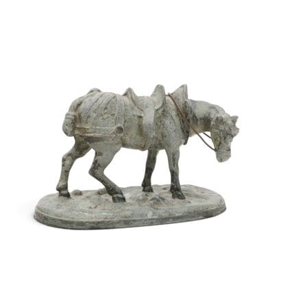 Scultura in zamak raffigurante un cavallo, 1900 ci