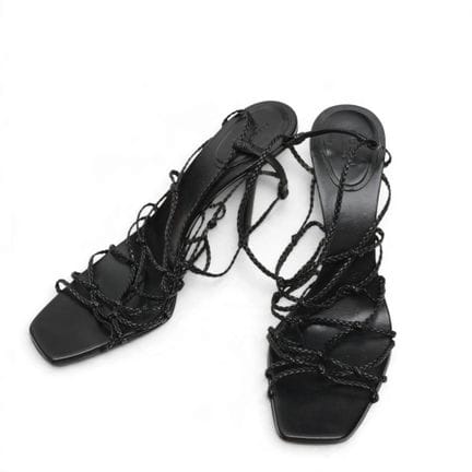 Gucci by Tom Ford black braided sandals, Fall/Wint