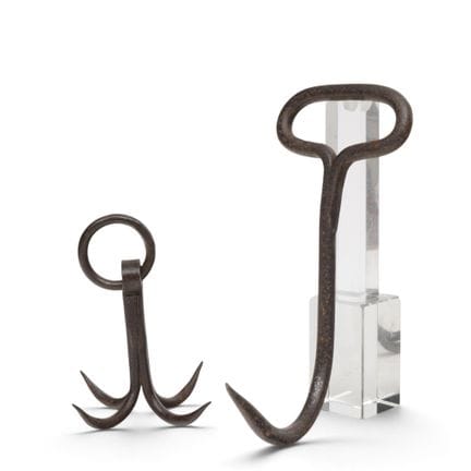 Wrought-iron boarding hook and hay hook, 18th cent